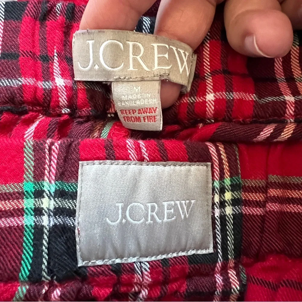 J. Crew Red Plaid Pajama Pants Preppy Minimalist‎ Capsule Cottage Unisex Size M